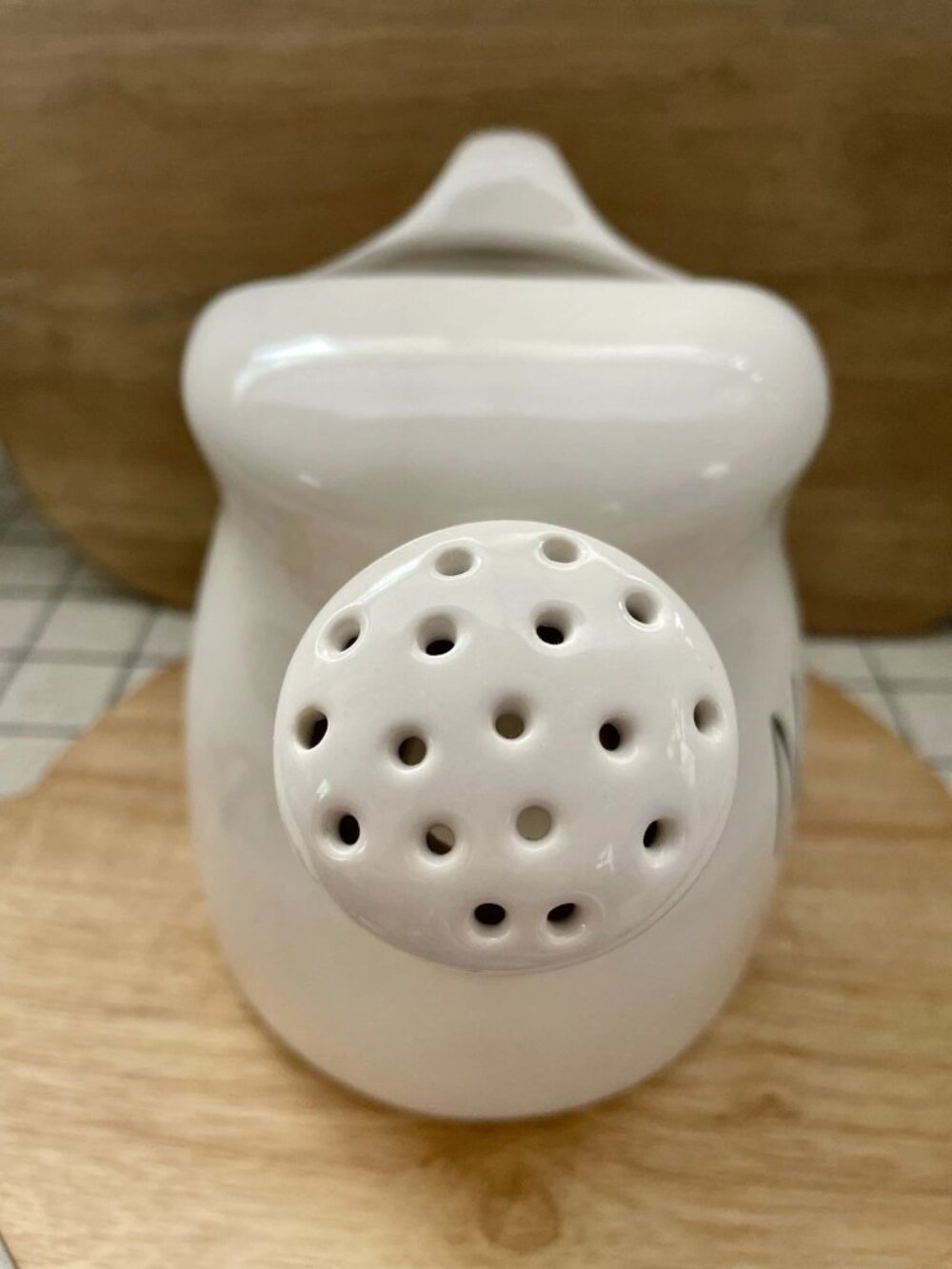 SALE! NWOT RAE DUNN Water Ceramic Watering Can - NOURISH (~ 6.5” H x ~5.75” d) - Picture 4 of 5